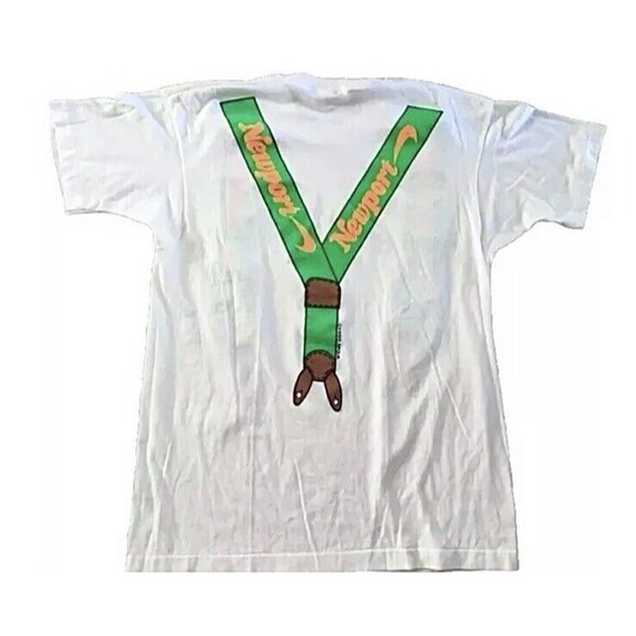 Vintage 90’s Newport Cigarettes Single Stitch Suspenders T Shirt (New In Box) - Picture 2 of 3